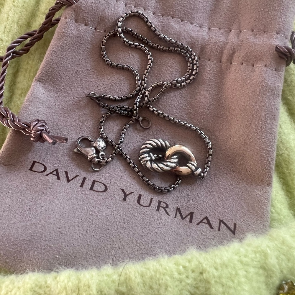 David Yurman Two-Tone Knot Necklace